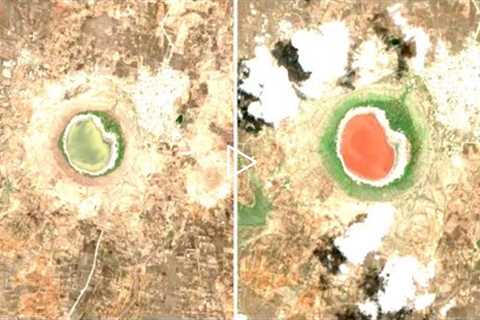 Scientists Just Announced This Huge Meteorite Crater In India Just Changed Colour Within A Few Hours