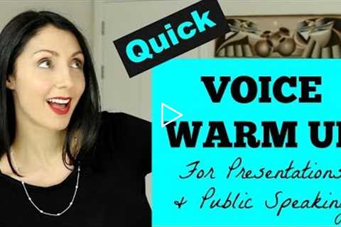 The Best Vocal Warm Up For Public Speaking #Spon