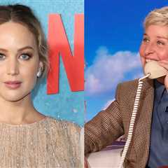 Jennifer Lawrence says she used to pretend Ellen DeGeneres was interviewing her while sitting on..