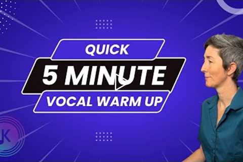 QUICK 5 Minute Vocal Warm Up | How To QUICKLY warm up your voice