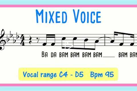 🎤 Fun Mixed Voice Vocal Exercise - Bam Bam