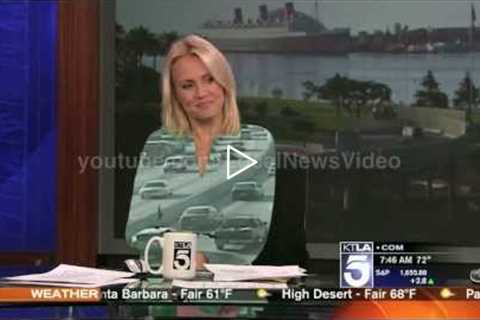 News blooper - news anchor Jessica Holmes' green screen dress