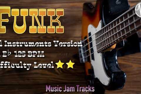 Funk Jam All Instruments Backing Track | Eb Major BPM125