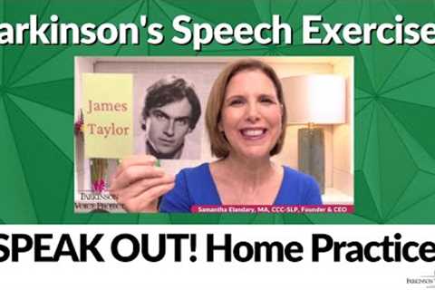 3/9/2023 Parkinson''s Speech Exercises: James Taylor