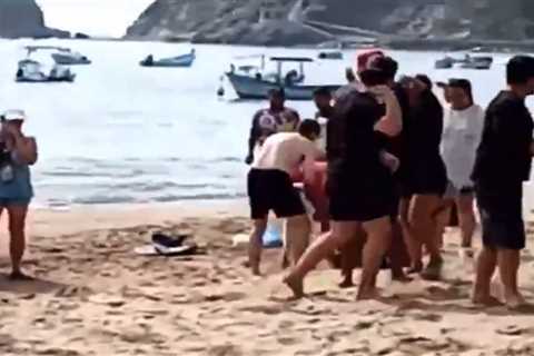 Mum, 26, dies in bloody shark attack in front of her daughter, 5, as beast rips off her leg just..