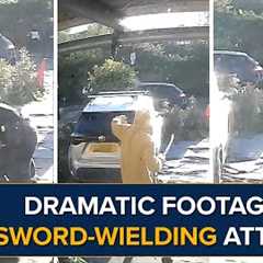 Dramatic Doorbell Camera Footage Shows Moment Police Tasered Sword-Wielding Man In Hainault
