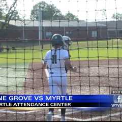 Myrtle softball takes game one over Pine Grove