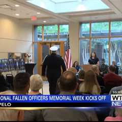 Ceremony held for fallen police officers in north Mississippi