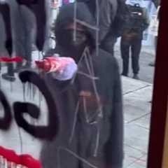 Antifa Militants Terrorize Customers at Seattle Starbucks, Spray Paint Anti-Israel Messages