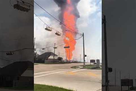 Texas Pipeline Explosion Fire Caught On Camera