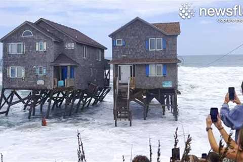 Beach House Finally Collapses in North Carolina