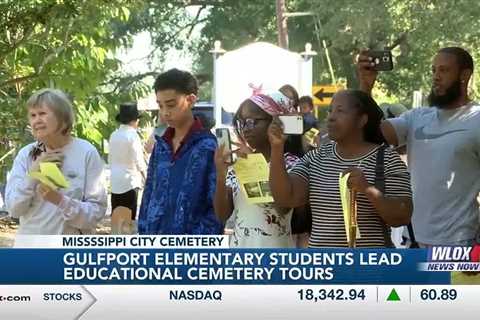 Gulfport elementary students tour Mississippi City Cemetery