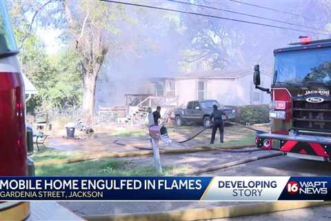 Mobile home in Jackson catches flames; Cause under investigation