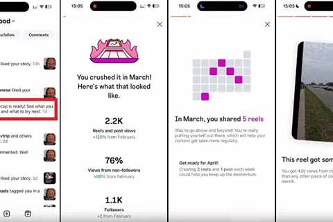 Monthly Performance Recap and Recommendations from Instagram