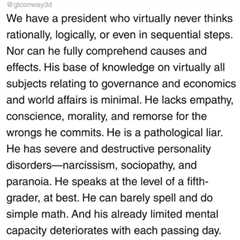 About Trump …