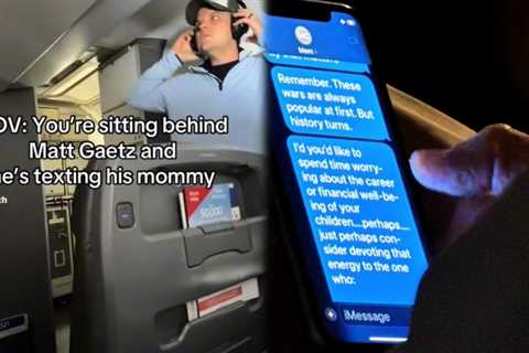 Former Congressman Matt Gaetz Secretly Recorded on Flight — Private Texts to His Mom About Trump,..