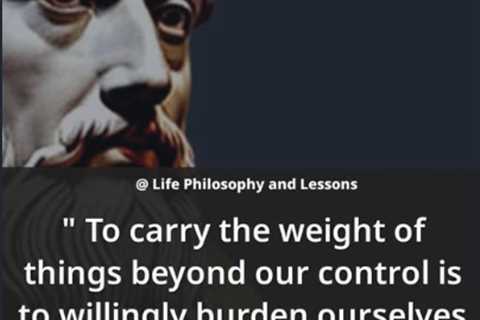 What We Can and Cannot Control